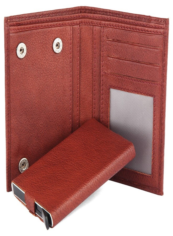 WildHorn Rfid Protected Leather Wallet For Men, Maroon - Image 1